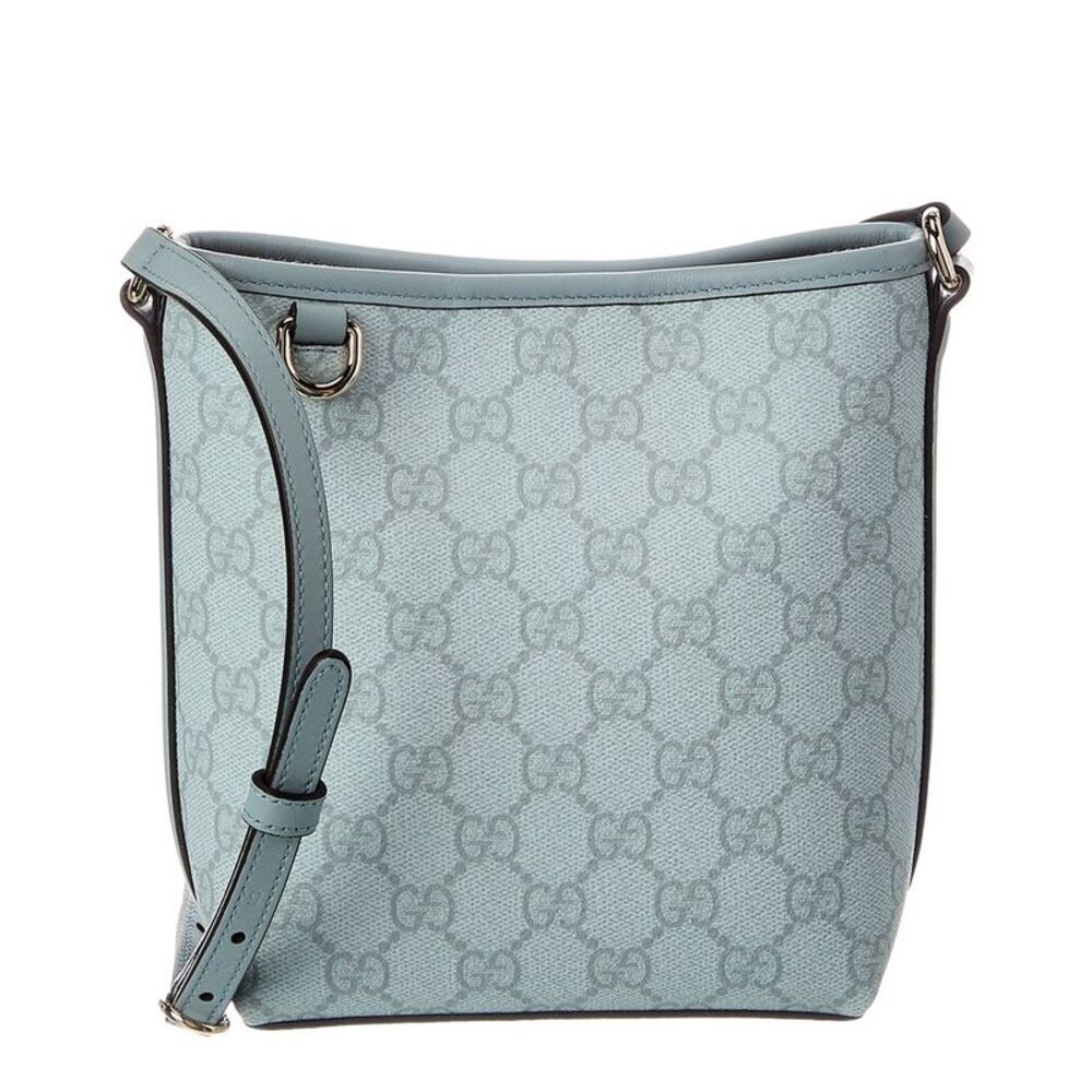 Gucci Gg Emblem Nano Gg Supreme Canvas & Leather Bucket Bag